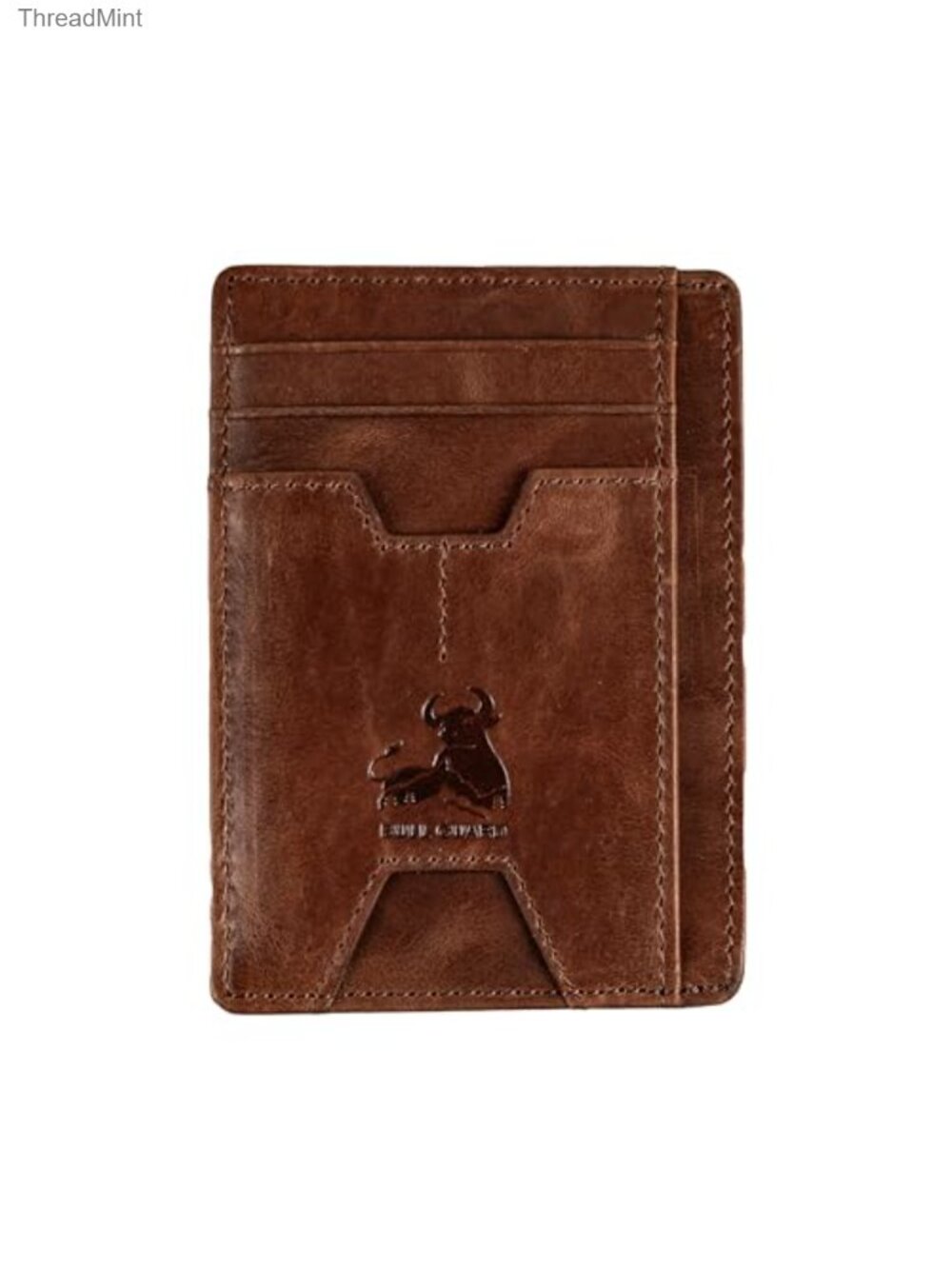 RFID Blocking Leather Slim Card Case Wallet with ID Window